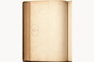 辞書の余白に描かれた重なる2つの円。「概念」の比喩